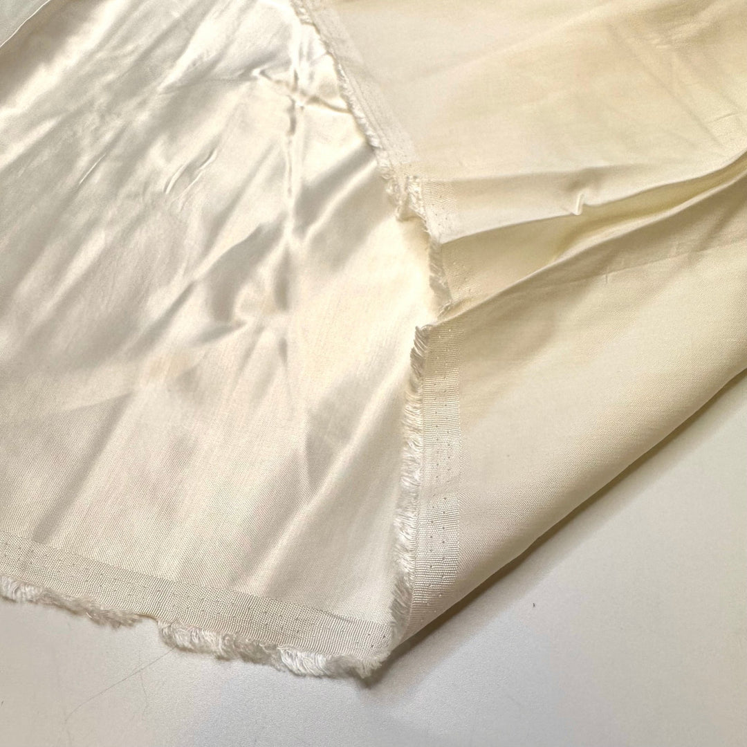Investing Time In Myself - Satin Cotton Woven - Cream - 2.9M Bundle - True Deadstock fabric Fabric by private - Sustainable Textile | FABCYCLE