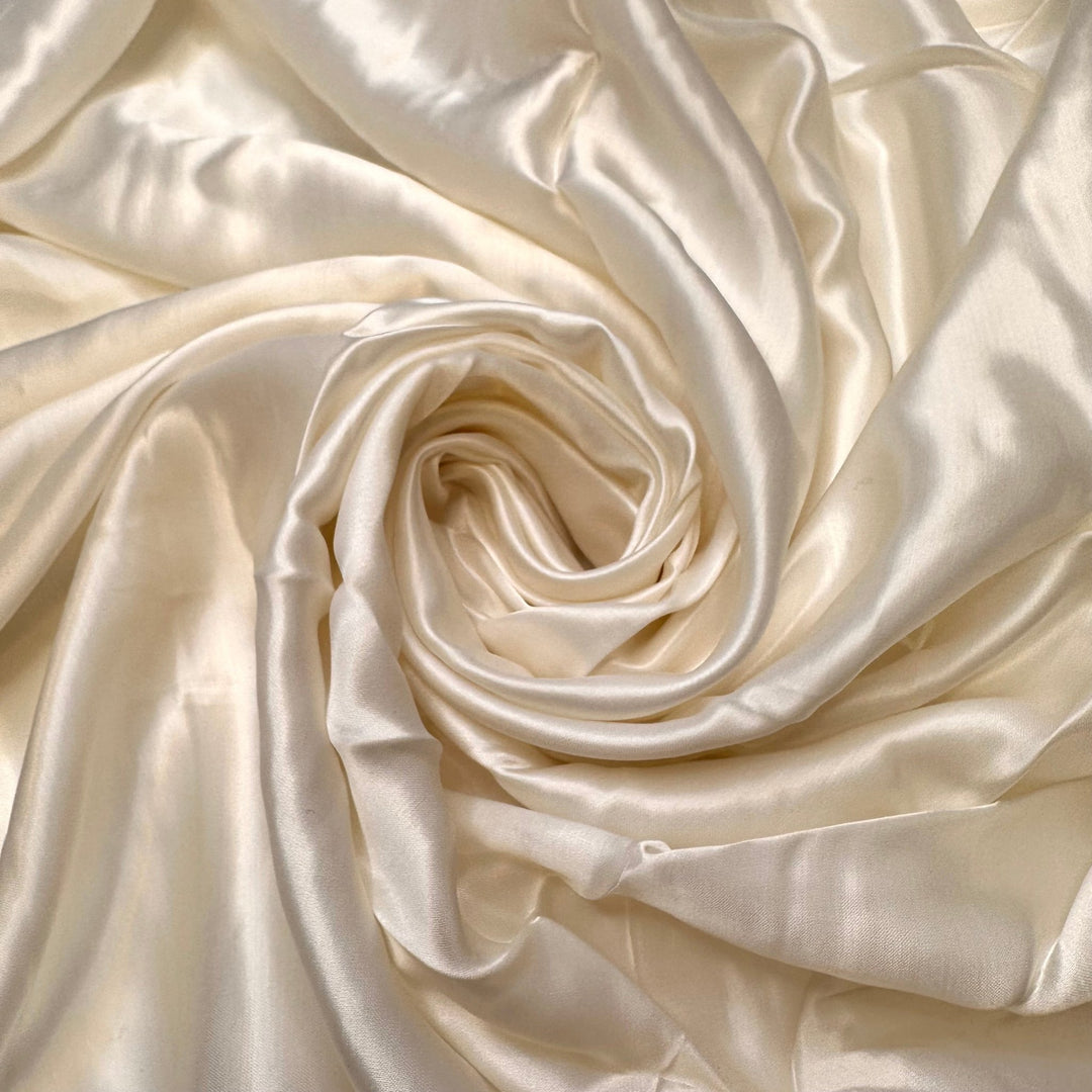 Investing Time In Myself - Satin Cotton Woven - Cream - 2.9M Bundle - True Deadstock fabric Fabric by private - Sustainable Textile | FABCYCLE