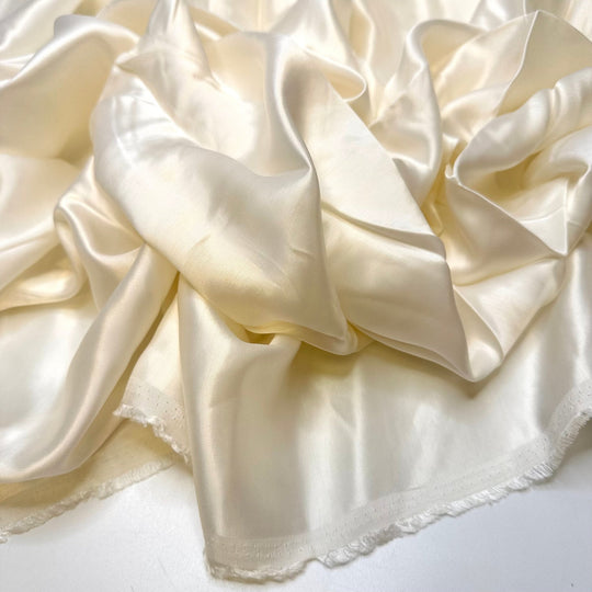Investing Time In Myself - Satin Cotton Woven - Cream - 2.9M Bundle - True Deadstock fabric Fabric by private - Sustainable Textile | FABCYCLE