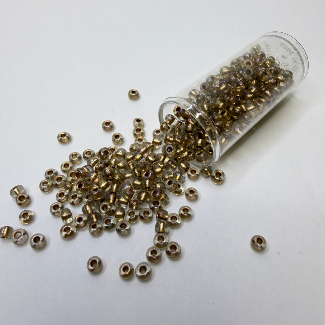 Iridescent Gold Seed Beads - Gold - 150 Pack - True Deadstock supplies Fabric by private - Sustainable Textile | FABCYCLE