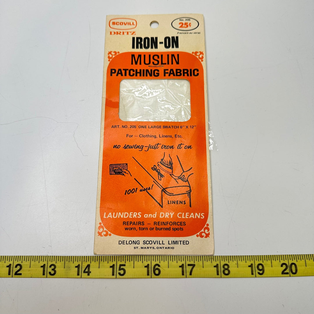 Iron On Muslin Patching Fabric Applique - White - Individual - True Deadstock supplies Fabric by private - Sustainable Textile | FABCYCLE