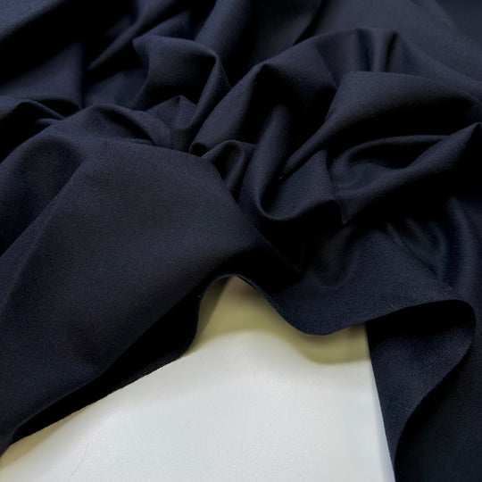 Ironing My Clothes - Wool Woven - Dark Navy - 1M Bundle - True Deadstock fabric Fabric by private - Sustainable Textile | FABCYCLE
