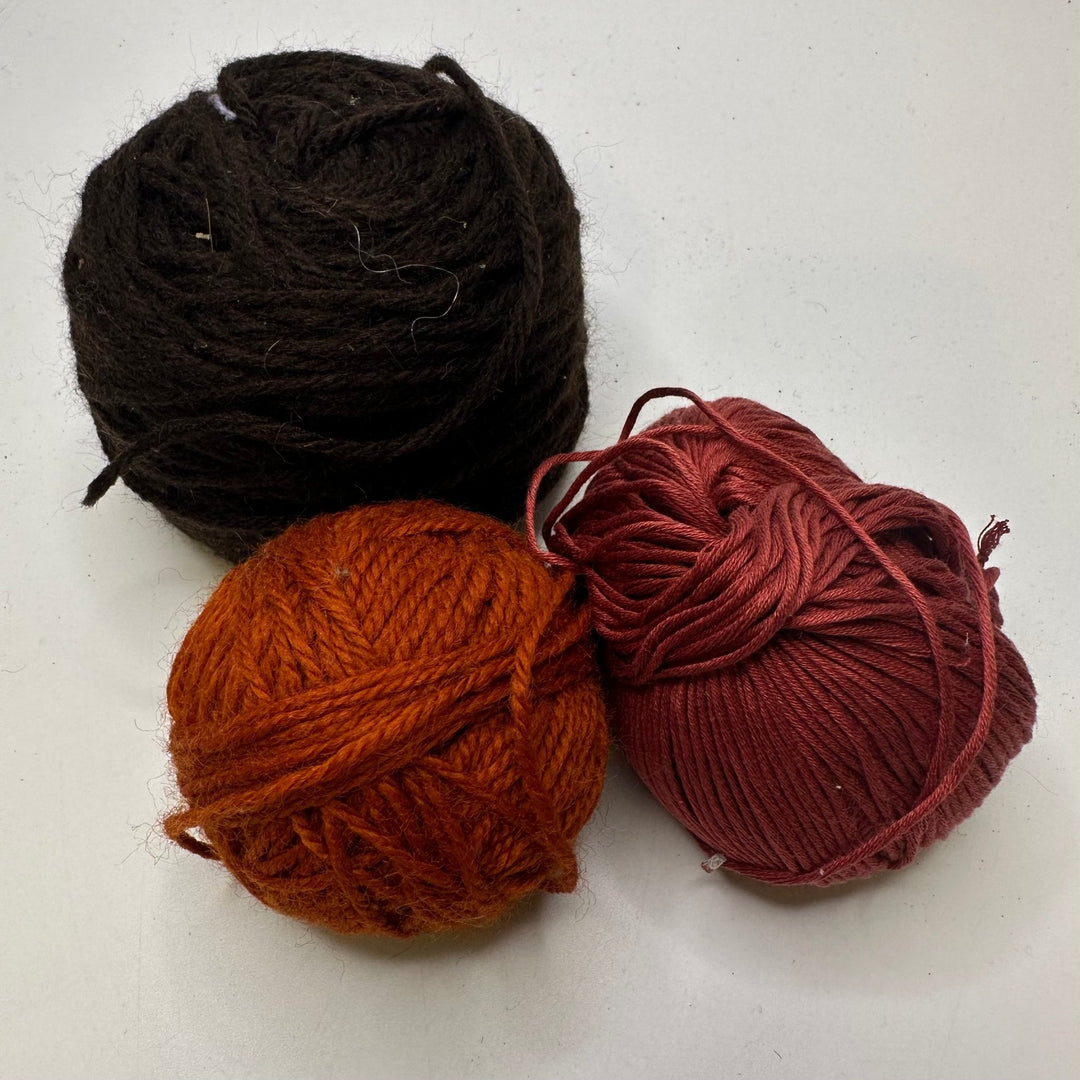 It Is Fall Ball Pack Yarn - Orange/Brown - 3 Pack - True Deadstock supplies Fabric by private - Sustainable Textile | FABCYCLE