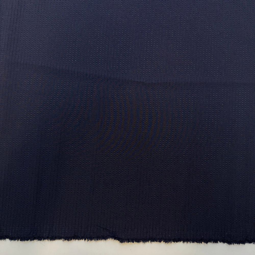 It Is In The Stars - Grid Mesh Polyester Blend Knit - Navy - Bundles - True Deadstock fabric Fabric by private - Sustainable Textile | FABCYCLE