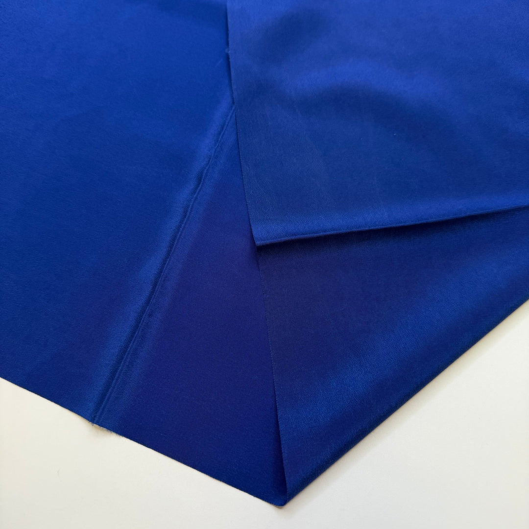 It Is Only Water - Satin Silk Woven - Blue - 3.4M Bundle - True Deadstock fabric Fabric by private - Sustainable Textile | FABCYCLE