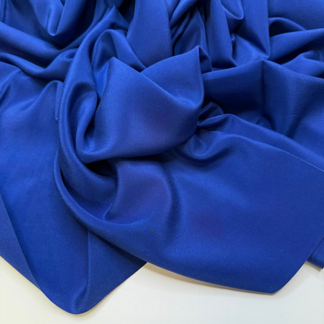 It Is Only Water - Satin Silk Woven - Blue - 3.4M Bundle - True Deadstock fabric Fabric by private - Sustainable Textile | FABCYCLE
