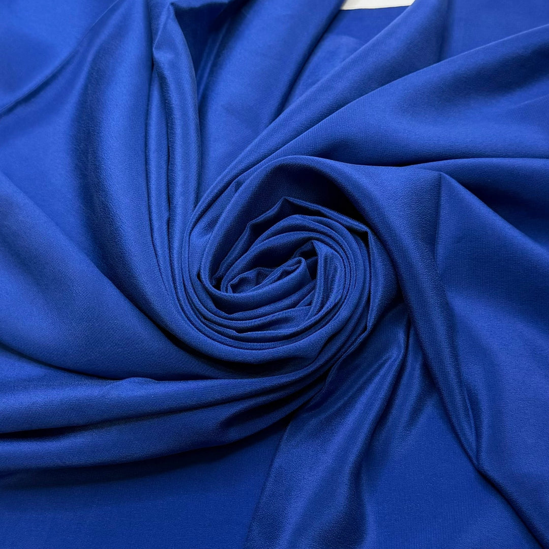 It Is Only Water - Satin Silk Woven - Blue - 3.4M Bundle - True Deadstock fabric Fabric by private - Sustainable Textile | FABCYCLE