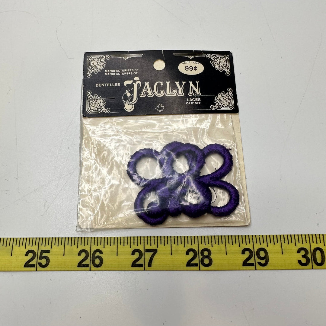 Jaclyn Lace Applique - Purple - Individual - True Deadstock supplies Fabric by private - Sustainable Textile | FABCYCLE