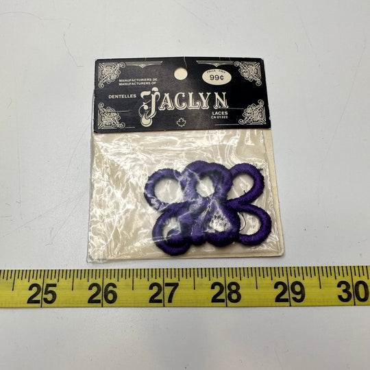 Jaclyn Lace Applique - Purple - Individual - True Deadstock supplies Fabric by private - Sustainable Textile | FABCYCLE