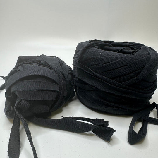 Jersey Stretch Yarn - Black - Individual - True Deadstock supplies Fabric by private - Sustainable Textile | FABCYCLE