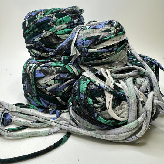 Jersey Stretch Yarn - Blue Multi - 5 Pack - True Deadstock supplies Fabric by private - Sustainable Textile | FABCYCLE