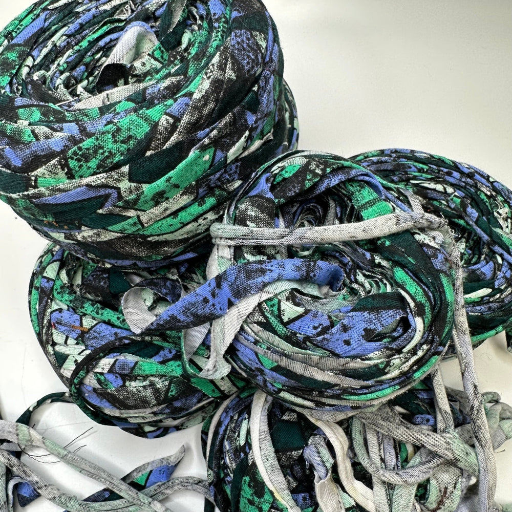 Jersey Stretch Yarn - Blue Multi - 5 Pack - True Deadstock supplies Fabric by private - Sustainable Textile | FABCYCLE