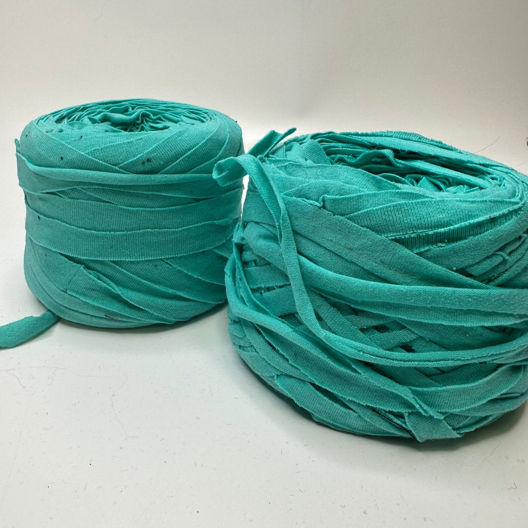 Jersey Stretch Yarn - Bright Aqua Blue - 2 Pack - True Deadstock supplies Fabric by private - Sustainable Textile | FABCYCLE