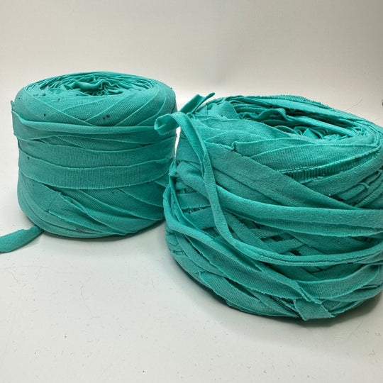 Jersey Stretch Yarn - Bright Aqua Blue - 2 Pack - True Deadstock supplies Fabric by private - Sustainable Textile | FABCYCLE