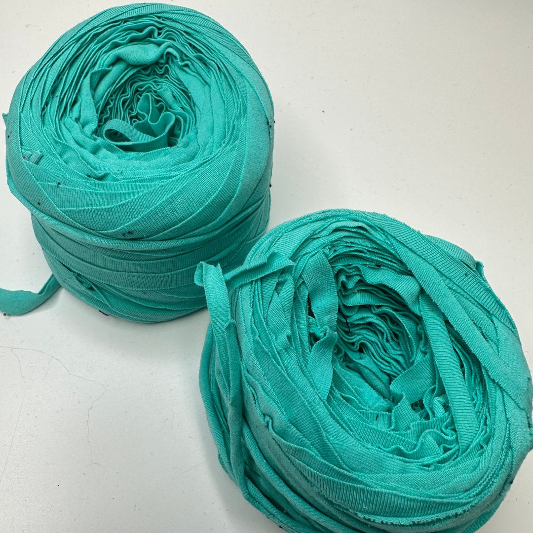 Jersey Stretch Yarn - Bright Aqua Blue - 2 Pack - True Deadstock supplies Fabric by private - Sustainable Textile | FABCYCLE