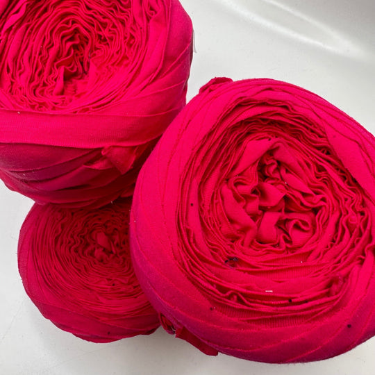Jersey Stretch Yarn - Bright Pink - 5 Pack - True Deadstock supplies Fabric by private - Sustainable Textile | FABCYCLE
