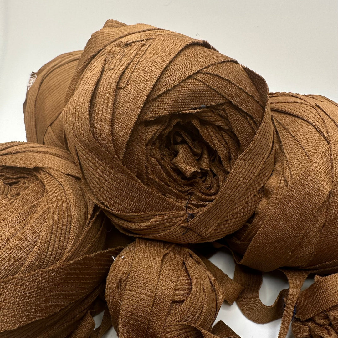 Jersey Stretch Yarn - Light Brown - 5 Pack - True Deadstock supplies Fabric by private - Sustainable Textile | FABCYCLE