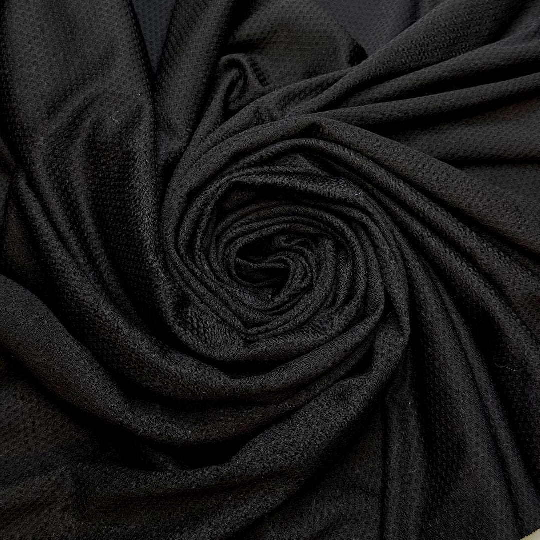 Jitterbug - Polyester Blend Knit - Black - 2.5M Bundle - True Deadstock fabric Fabric by private - Sustainable Textile | FABCYCLE