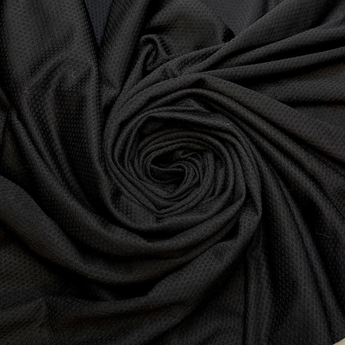 Jitterbug - Polyester Blend Knit - Black - 2.5M Bundle - True Deadstock fabric Fabric by private - Sustainable Textile | FABCYCLE