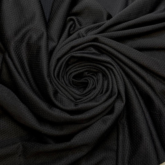 Jitterbug - Polyester Blend Knit - Black - 2.5M Bundle - True Deadstock fabric Fabric by private - Sustainable Textile | FABCYCLE