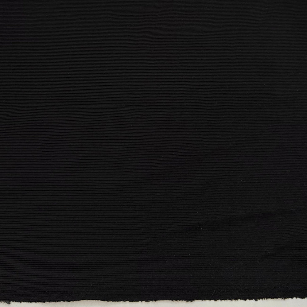 Joining The Swim Team - Rib Knit Poly/Spandex Knit - Black - 1.45M Bundle - True Deadstock fabric Fabric by private - Sustainable Textile | FABCYCLE