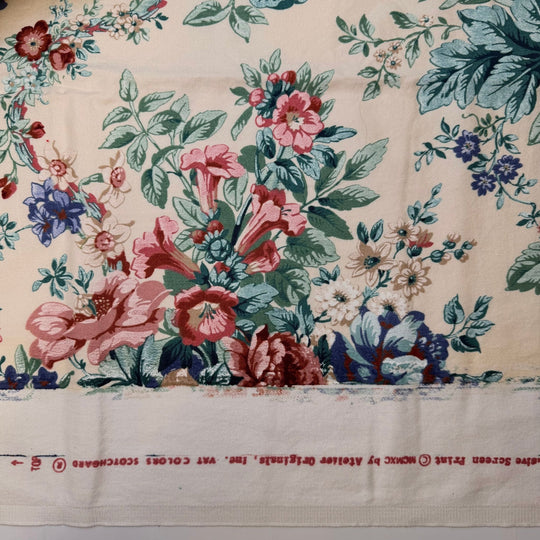 Julmust - Fire Retardent Twill Weave Cotton Woven - Cream Multi Floral - 1.7M Bundle - True Deadstock fabric Fabric by private - Sustainable Textile | FABCYCLE