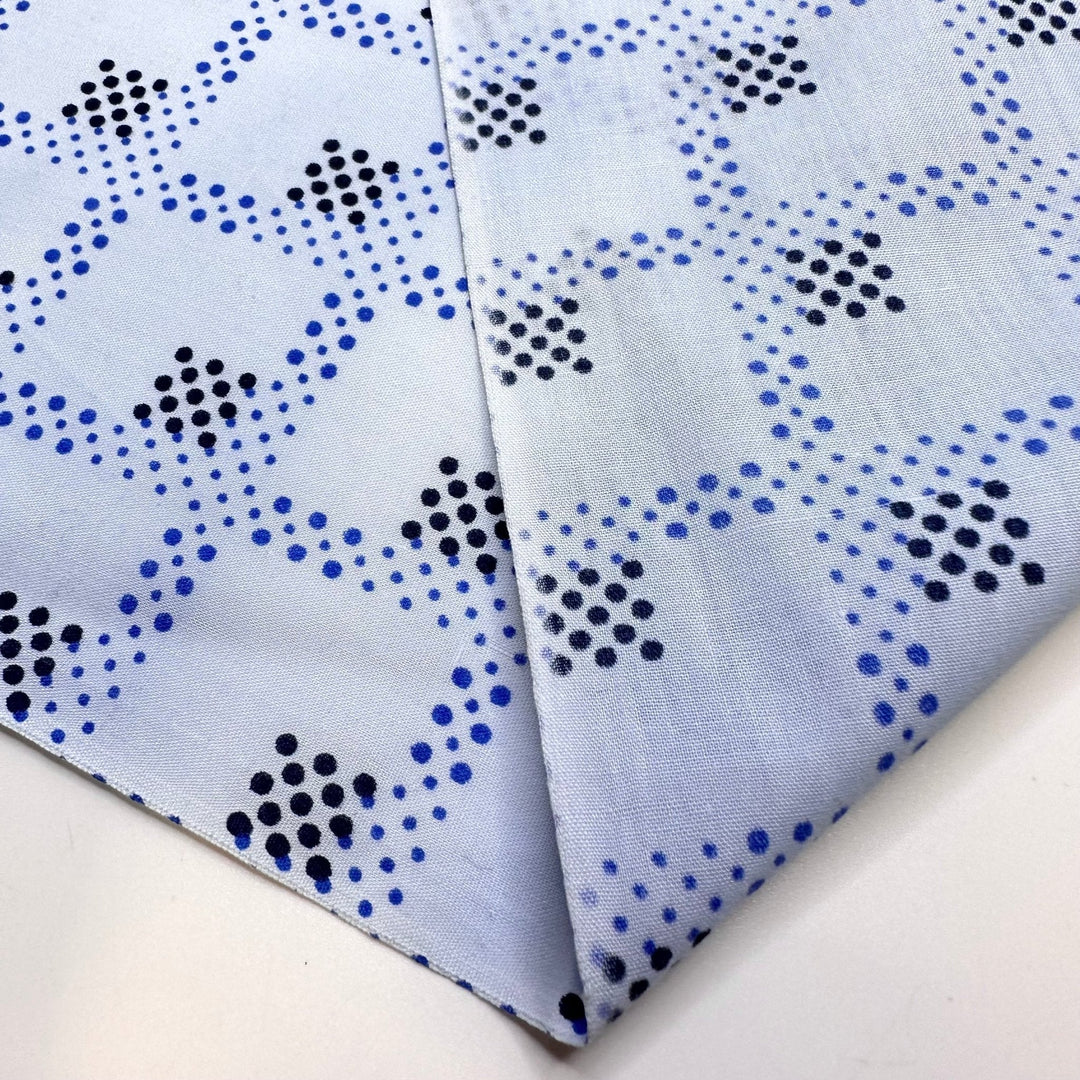 Jumping In The Pool - Cotton Blend Woven - Light Blue Multi Geometric - Bundles - True Deadstock fabric Fabric by private - Sustainable Textile | FABCYCLE