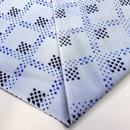Jumping In The Pool - Cotton Blend Woven - Light Blue Multi Geometric - Bundles - True Deadstock fabric Fabric by private - Sustainable Textile | FABCYCLE