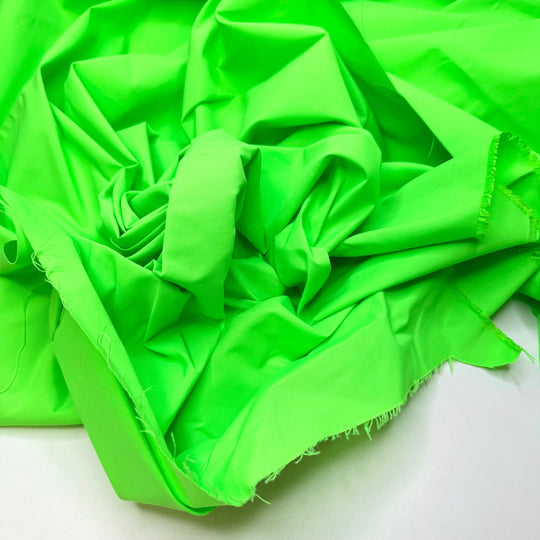 Jumpscare - Nylon Blend Woven - Neon Green - 0.65M Bundle - True Deadstock fabric Fabric by private - Sustainable Textile | FABCYCLE