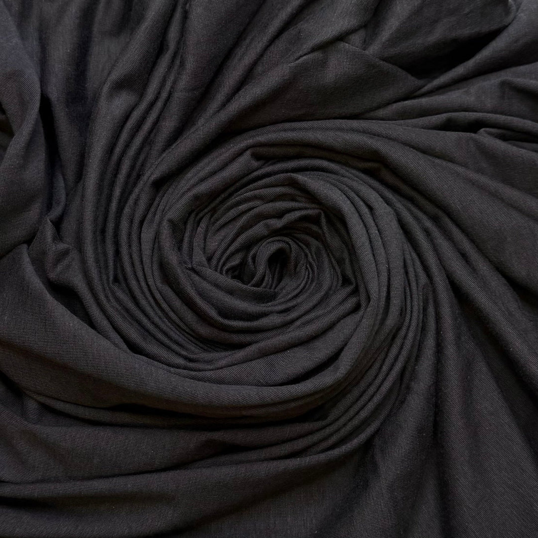 Just Dance - Jersey Bamboo Blend Knit - Dark Grey - 1.4M Bundle - True Deadstock fabric Fabric by private - Sustainable Textile | FABCYCLE