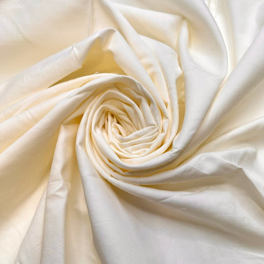 Just Five More Minutes - Cotton Woven - Cream - 1M Bundle - True Deadstock fabric Fabric by private - Sustainable Textile | FABCYCLE