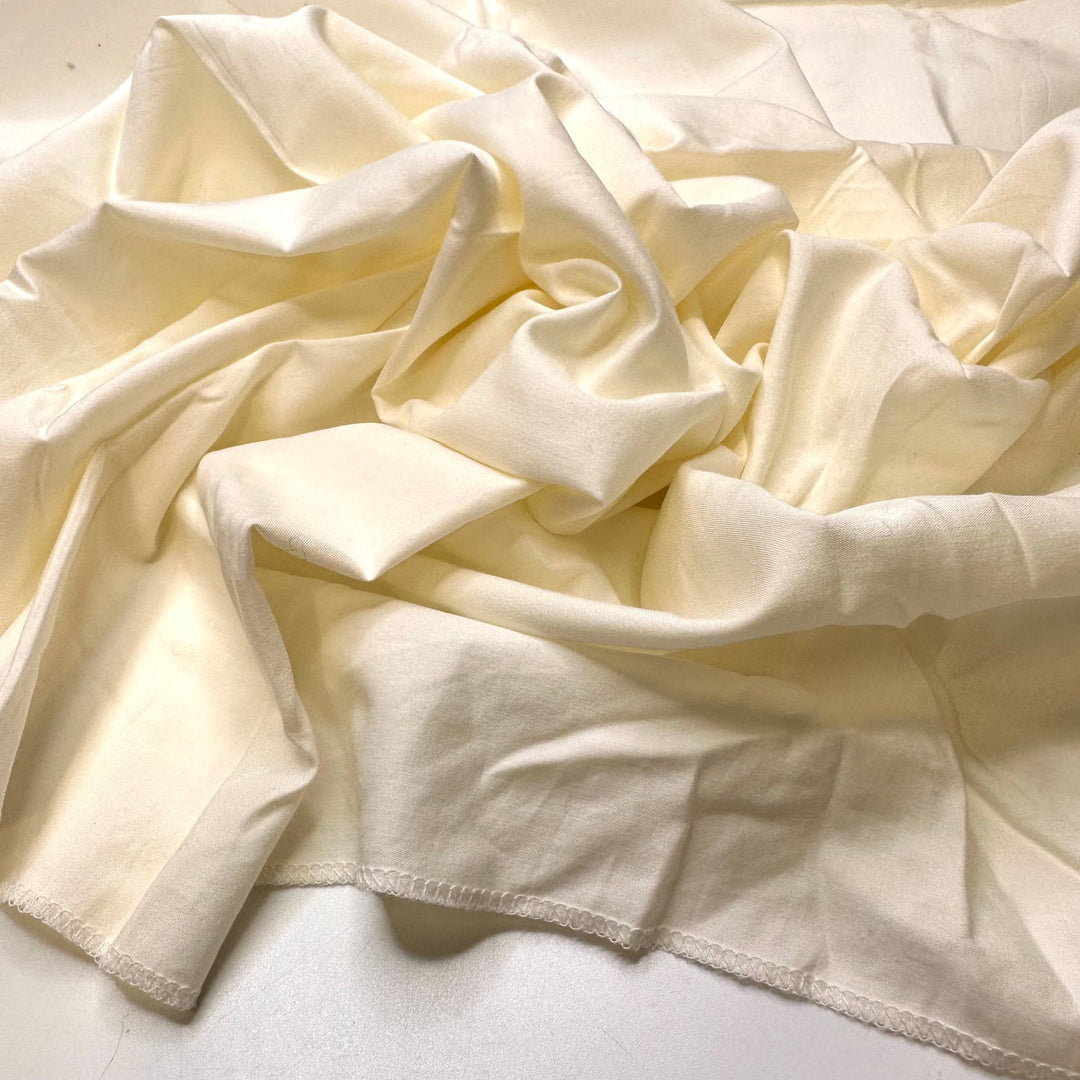 Just Five More Minutes - Cotton Woven - Cream - 1M Bundle - True Deadstock fabric Fabric by private - Sustainable Textile | FABCYCLE