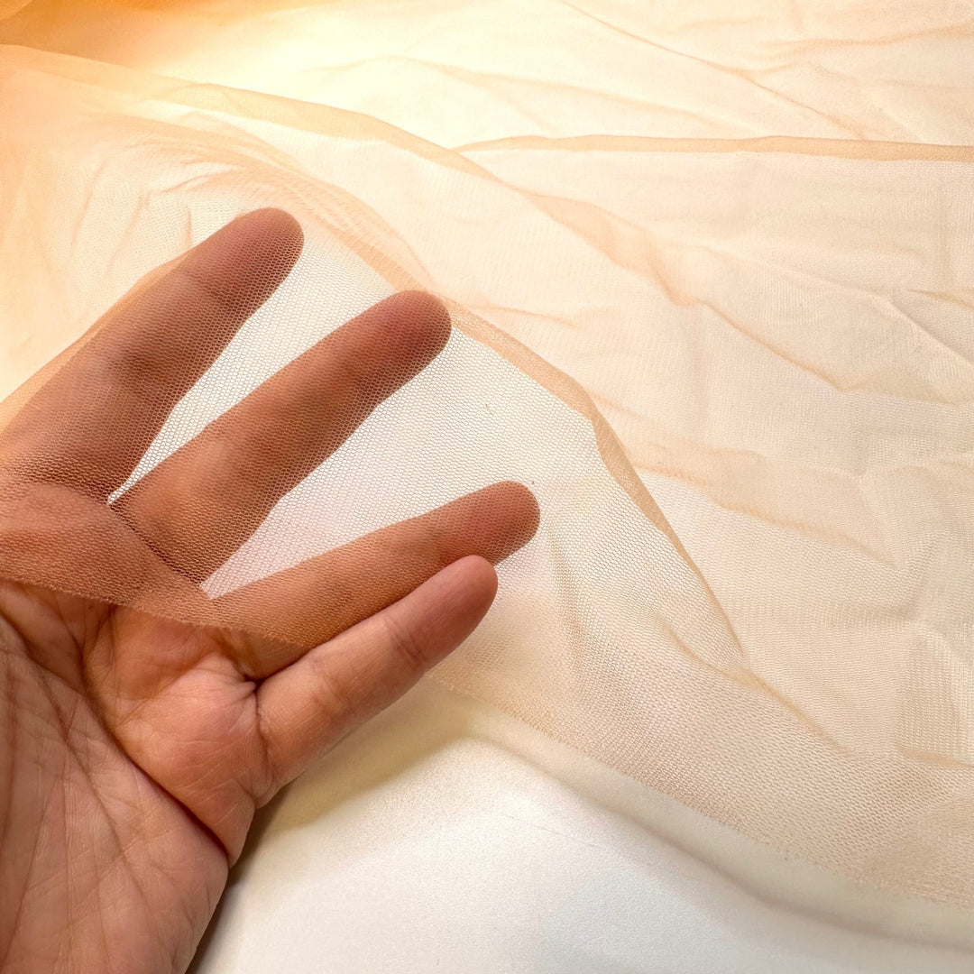 Just Peachy - Tulle Poly Woven - Peach - 3M Bundle - True Deadstock fabric Fabric by private - Sustainable Textile | FABCYCLE