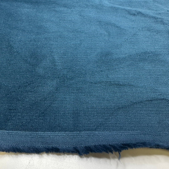 Just To Look At It - Corduroy Cotton Woven - Dark Teal Blue - 1M Bundle - True Deadstock fabric Fabric by private - Sustainable Textile | FABCYCLE