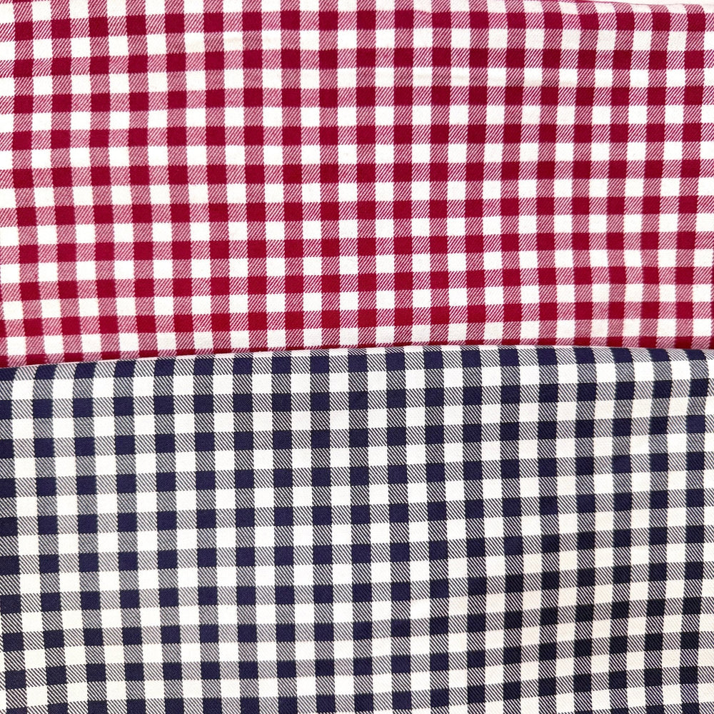Just What I Need - Cotton Woven - Navy/Red Plaid - 2 Pack - True Deadstock fabric Fabric by private - Sustainable Textile | FABCYCLE