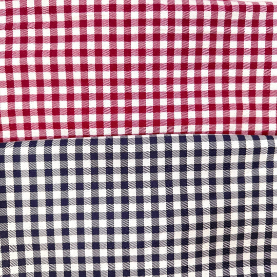 Just What I Need - Cotton Woven - Navy/Red Plaid - 2 Pack - True Deadstock fabric Fabric by private - Sustainable Textile | FABCYCLE