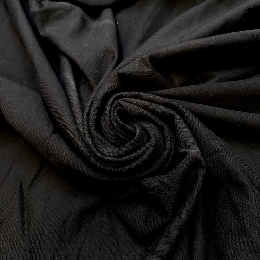 Keep It Local - French Terry Bamboo Blend Knit - Black - 0.9M Bundle - True Deadstock fabric Fabric by private - Sustainable Textile | FABCYCLE