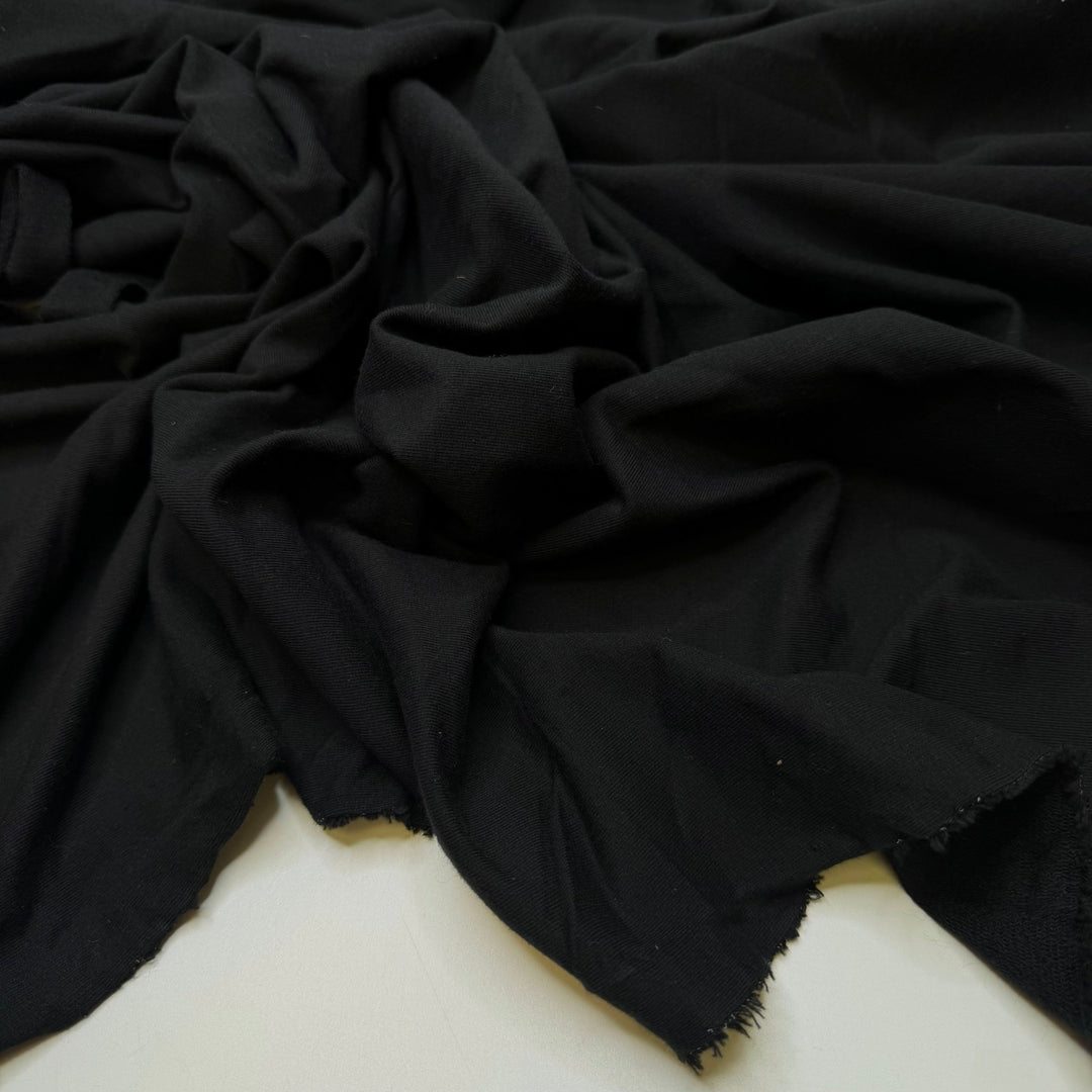 Keep It Local - French Terry Bamboo Blend Knit - Black - 0.9M Bundle - True Deadstock fabric Fabric by private - Sustainable Textile | FABCYCLE