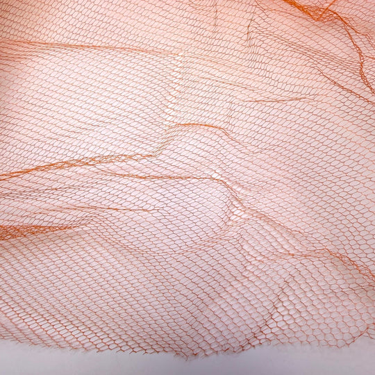 Keep Up Vitamin C - Tulle Poly Knit - Orange - 5.8M Bundle - True Deadstock fabric Fabric by private - Sustainable Textile | FABCYCLE