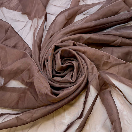 Keeping My Stash Moth Free - Chiffon Poly Woven - Brown - Bundles - True Deadstock fabric Fabric by private - Sustainable Textile | FABCYCLE