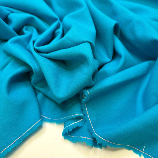 Kind And Generous Spirit - Wool Woven - Blue/Turquoise - 1.3M Bundle - True Deadstock fabric Fabric by private - Sustainable Textile | FABCYCLE
