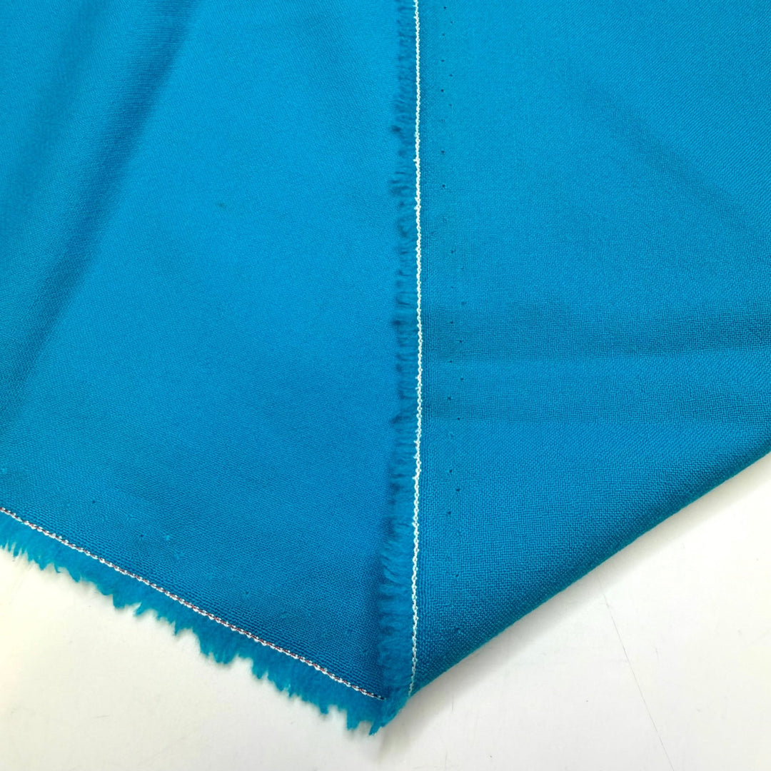 Kind And Generous Spirit - Wool Woven - Blue/Turquoise - 1.3M Bundle - True Deadstock fabric Fabric by private - Sustainable Textile | FABCYCLE