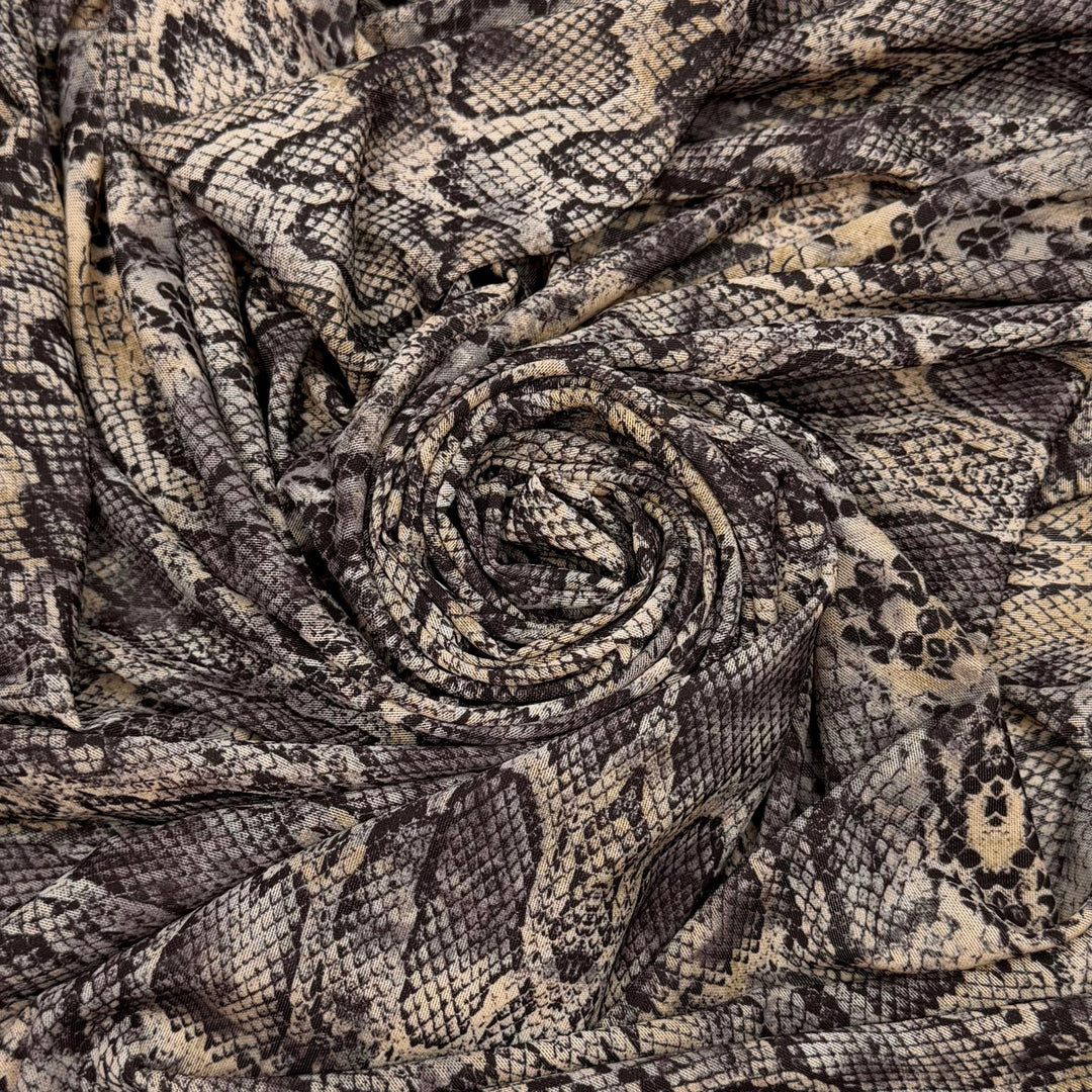 Kintssssssssss - Mesh Poly/Spandex Knit - Beige/Grey Animal Print - 3.5M Bundle - True Deadstock fabric Fabric by private - Sustainable Textile | FABCYCLE