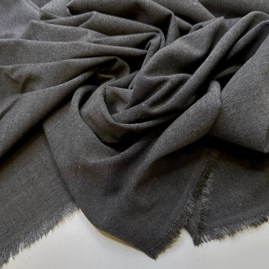 Kirk Douglas - Cotton/Poly Woven - Dark Grey - 2.3M Bundle - True Deadstock fabric Fabric by private - Sustainable Textile | FABCYCLE