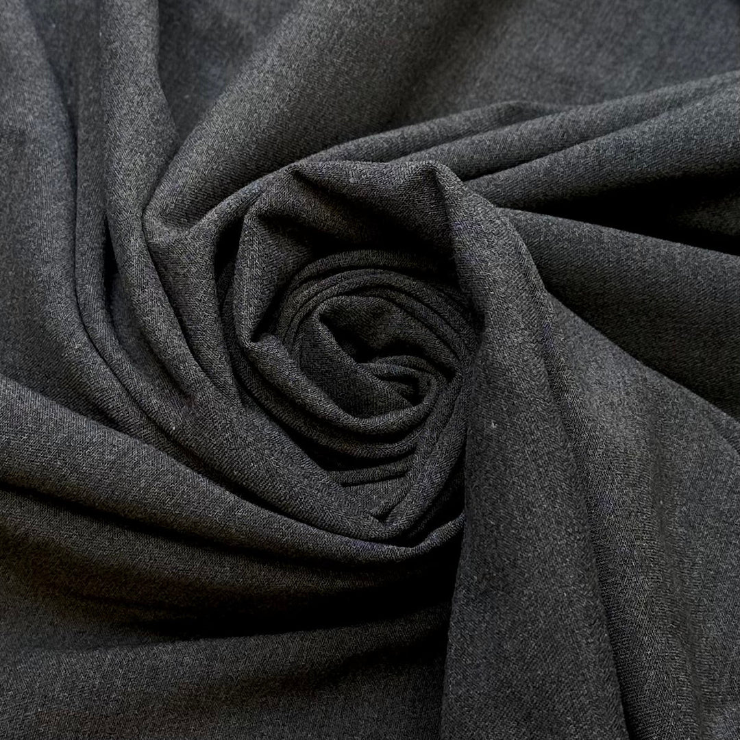 Kirk Douglas - Cotton/Poly Woven - Dark Grey - 2.3M Bundle - True Deadstock fabric Fabric by private - Sustainable Textile | FABCYCLE