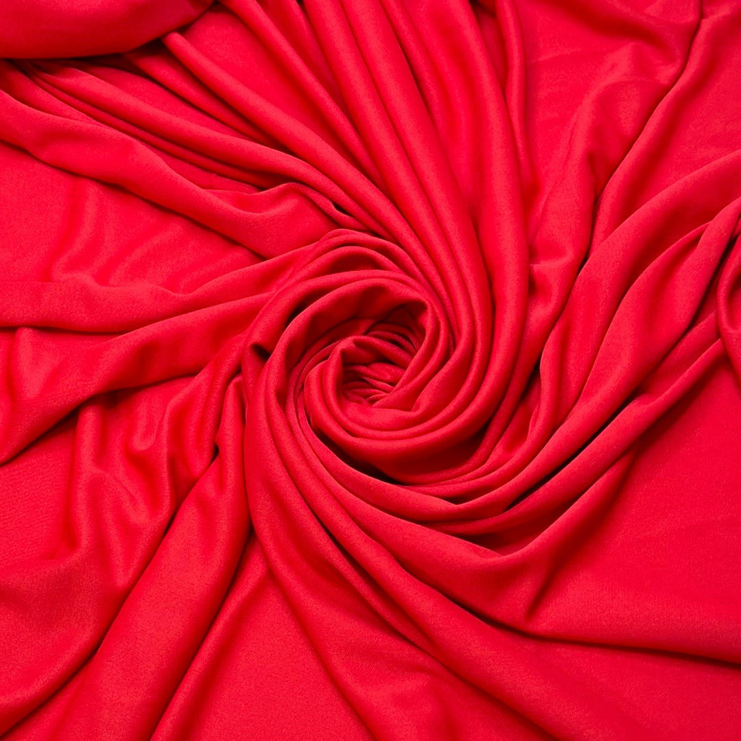Kiss From A Rose - Polyester Blend Knit - Red - 2.1M Bundle - True Deadstock fabric Fabric by private - Sustainable Textile | FABCYCLE