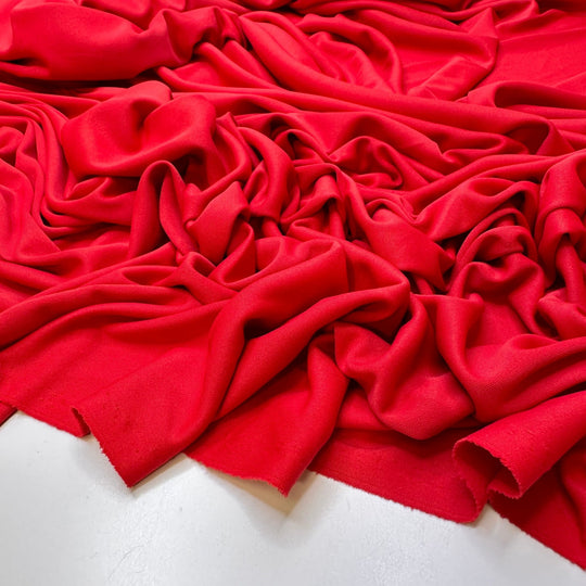 Kiss From A Rose - Polyester Blend Knit - Red - 2.1M Bundle - True Deadstock fabric Fabric by private - Sustainable Textile | FABCYCLE