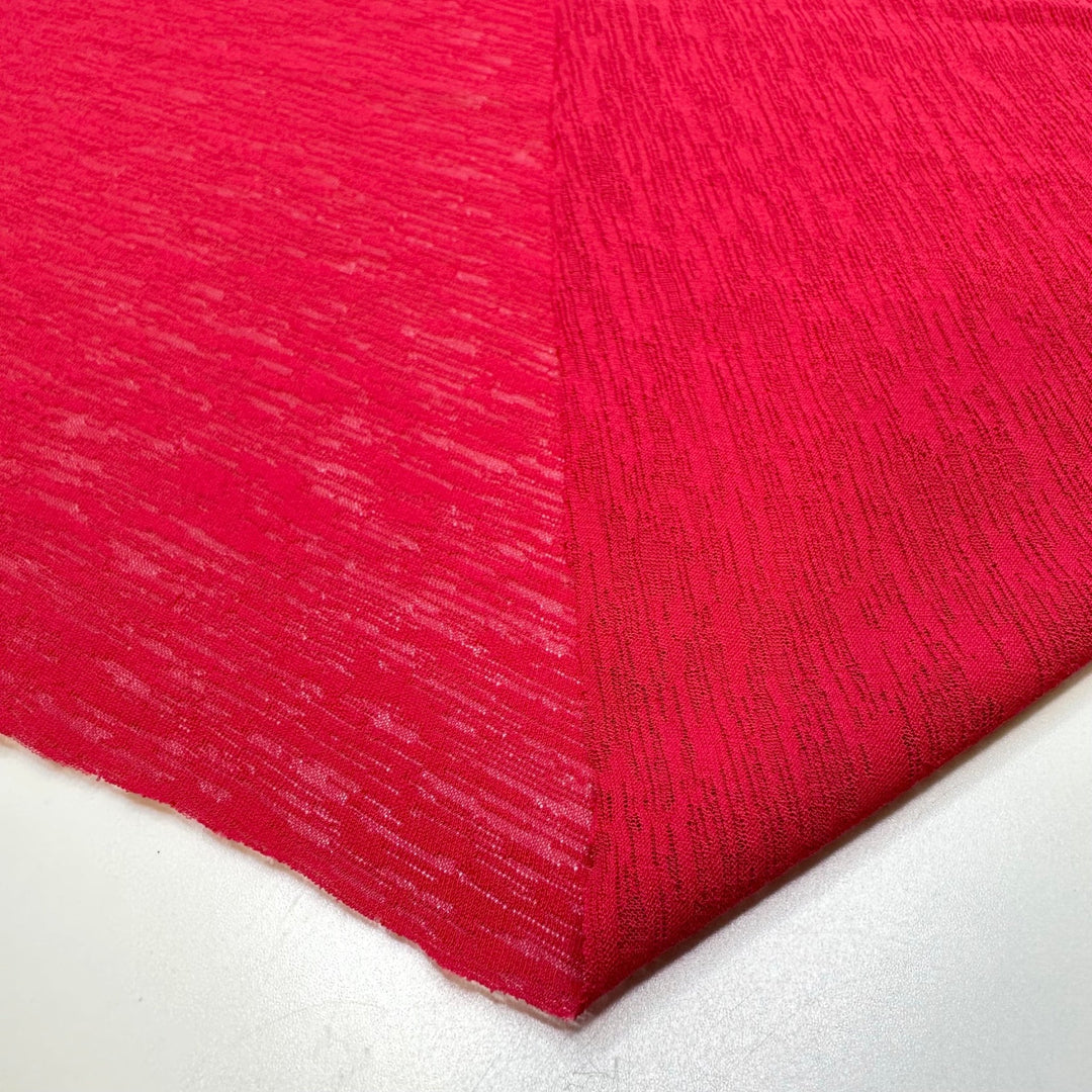 Kiss On The Cheek - Polyester Blend Knit - Dark Pink - Bundles - True Deadstock fabric Fabric by private - Sustainable Textile | FABCYCLE
