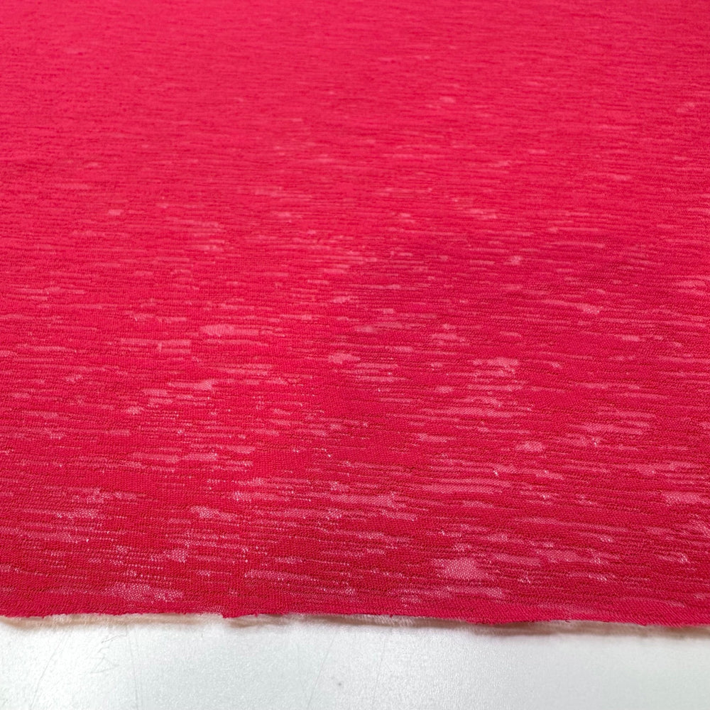 Kiss On The Cheek - Polyester Blend Knit - Dark Pink - Bundles - True Deadstock fabric Fabric by private - Sustainable Textile | FABCYCLE