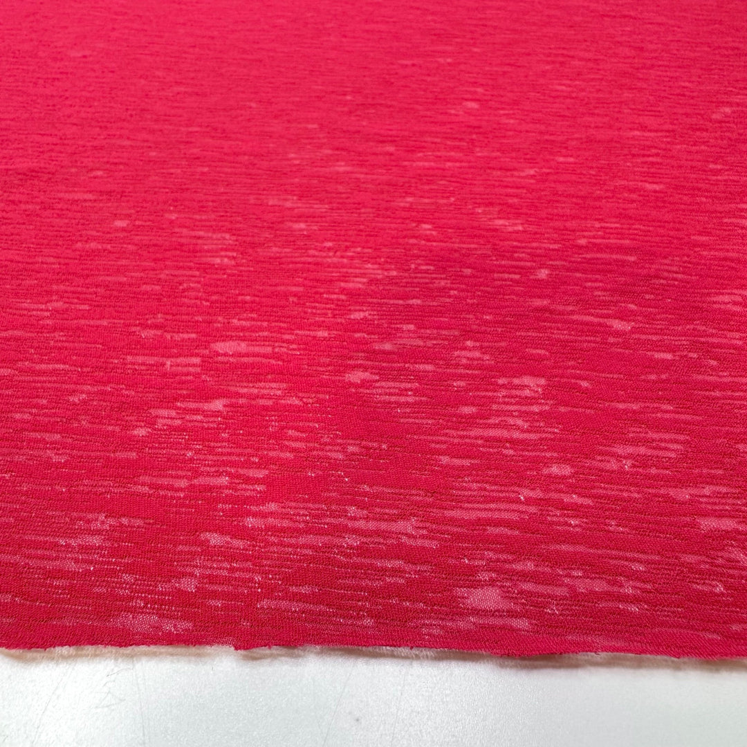 Kiss On The Cheek - Polyester Blend Knit - Dark Pink - Bundles - True Deadstock fabric Fabric by private - Sustainable Textile | FABCYCLE